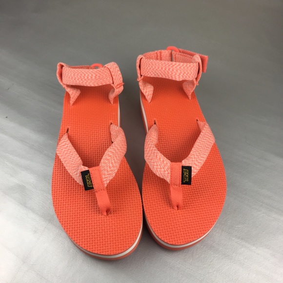 coral orange sandals